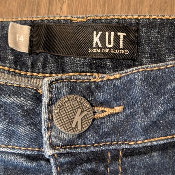 Kut from the Kloth, Dark Wash Skinny Jeans, Sz 14 - Picture 5 of 13